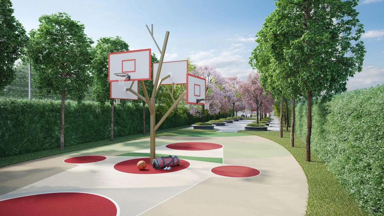 Han-Ya Wahyu outdoor basketball court