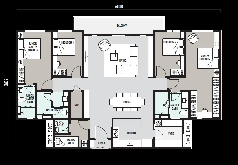 Han-Ya Wahyu Type D floor plan