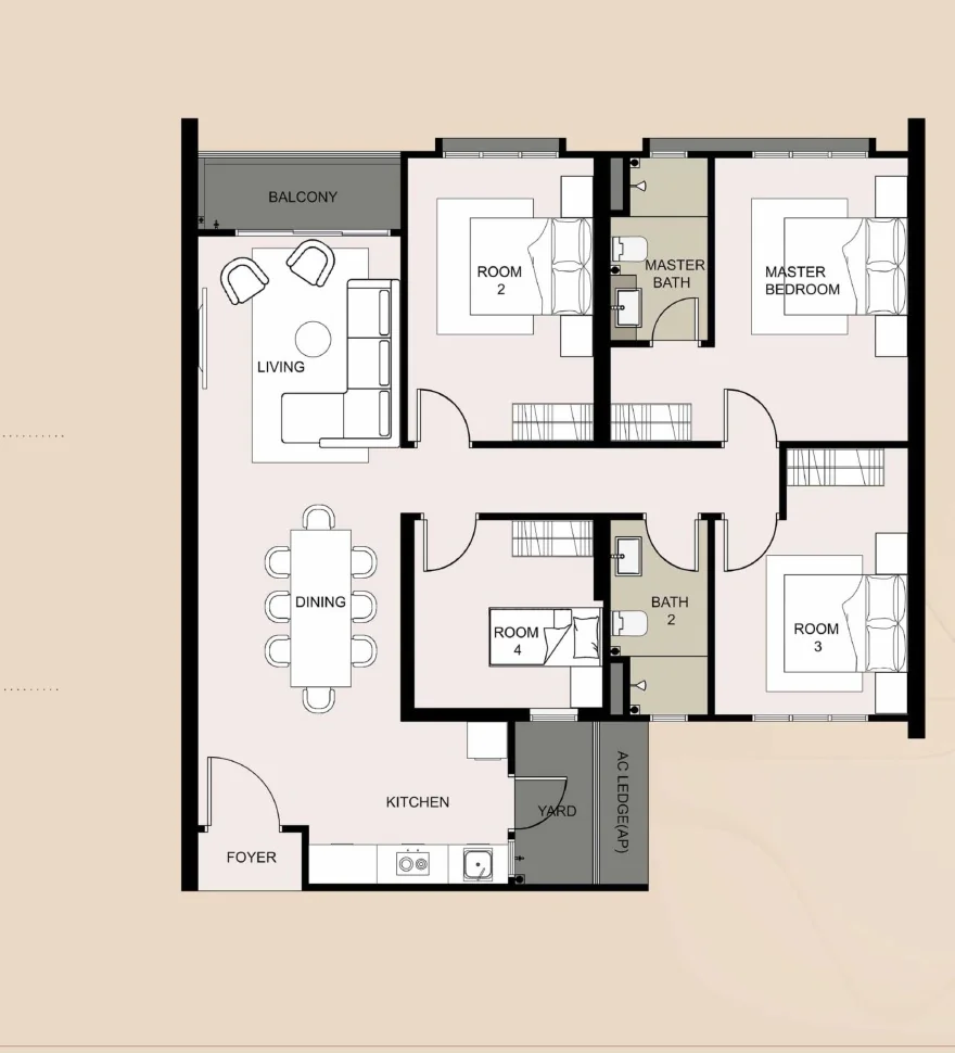 Type C floor plan