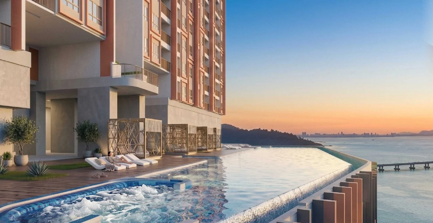 Infinity pool and sea view