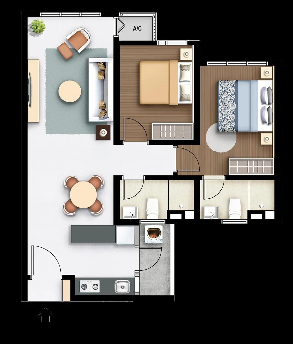 M Aurora Type B floor plan