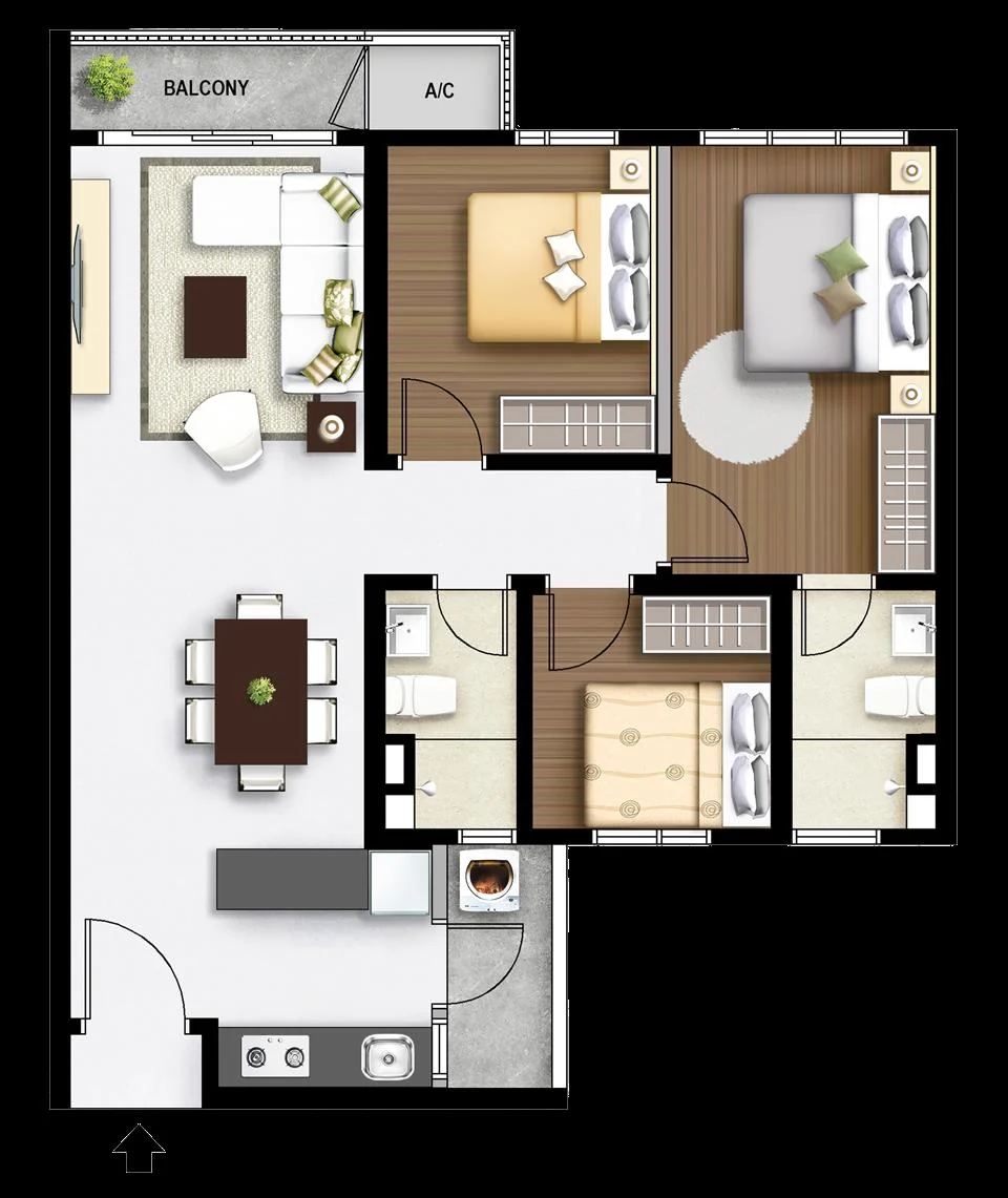 M Aurora Type C floor plan