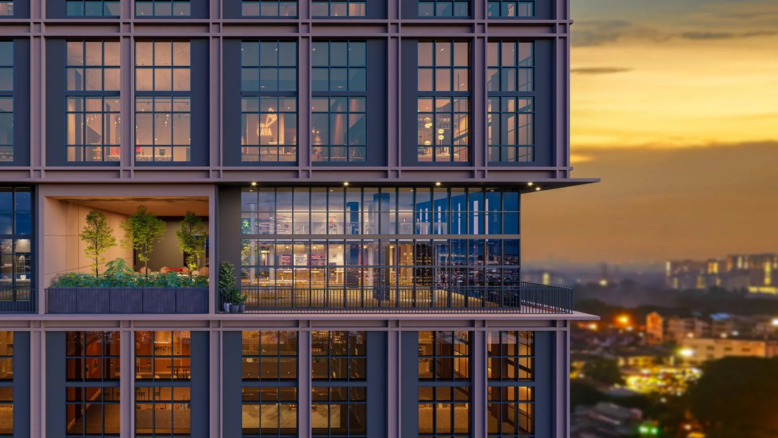 Evening Facade Detail